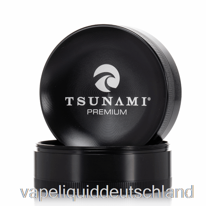 Tsunami 2,95 Zoll 4-teiliger Versunkener Top-Grinder Schwarz (75 Mm) Vape Liquid